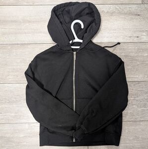H&M xxs black zip up hoodie